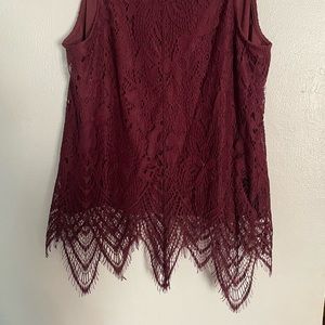 Burgundy. Vanity Xl tank top